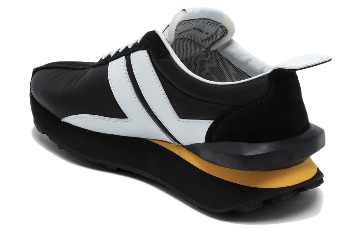 (W) Lanvin Leather Low-Top Sneakers 'Embossed Logo Black' 圖 4