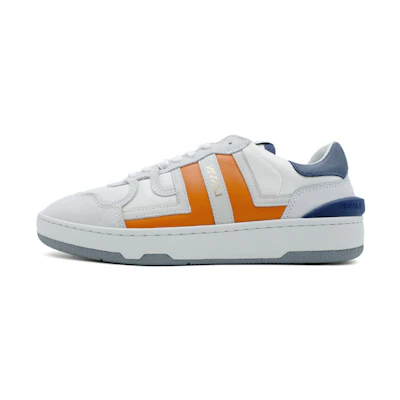 (W) Lanvin Leather Low-Top Lace-Up 'White Orange'