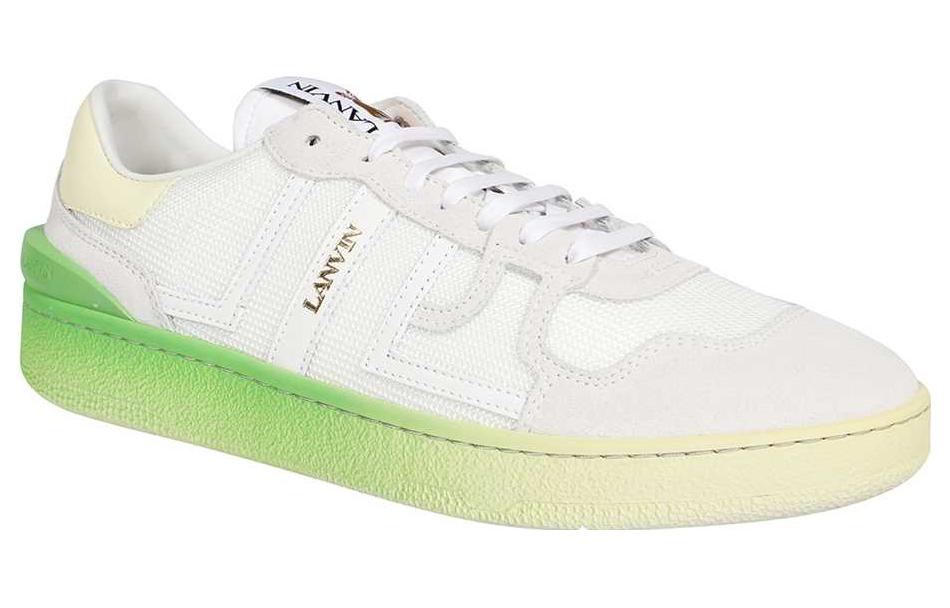 (W) Lanvin Leather Low Top Sneaker 'White Green' 圖 3