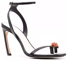 Order (W) Lanvin Tumit Tinggi Kulit Terbuka 'Hitam' dengan Gesper FW-SASS0I-RIVE-E2310