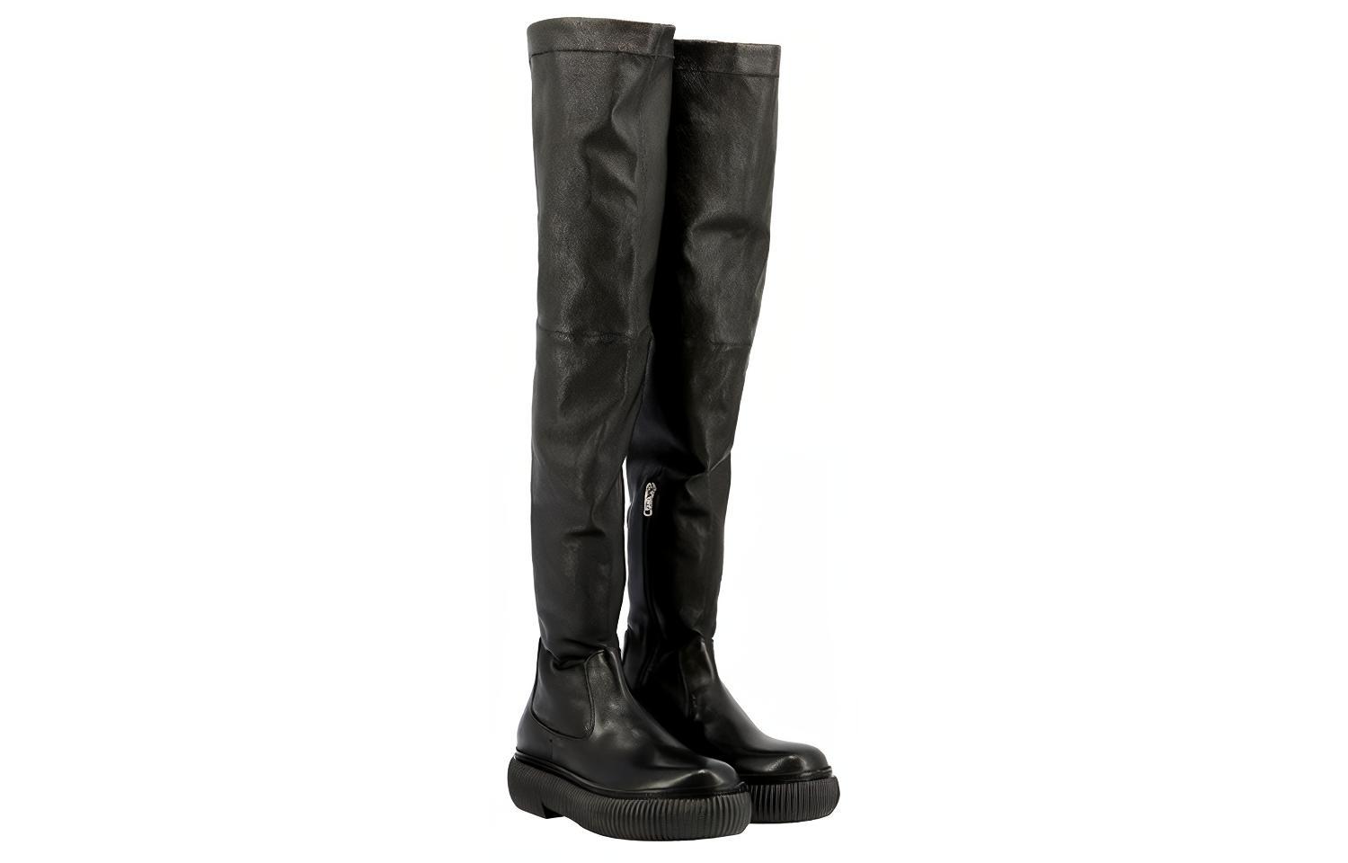 (W) Lanvin Leather Over-the-Knee Boots 'Black' 圖 3