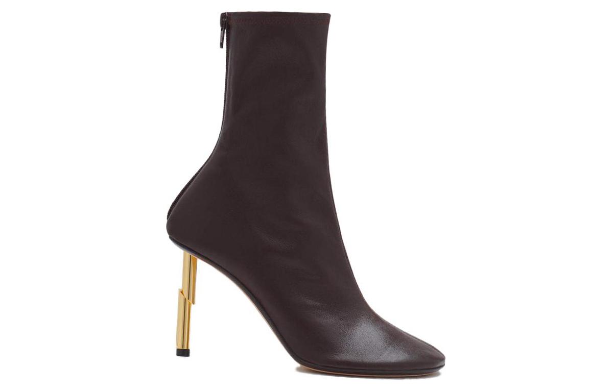 (W) Lanvin Leather Pointed Toe Zip Booties 'Black' 圖 2