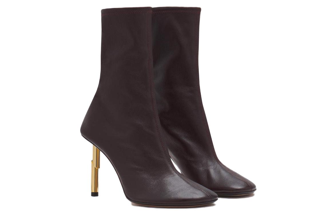 (W) Lanvin Leather Pointed Toe Zip Booties 'Black' 圖 3