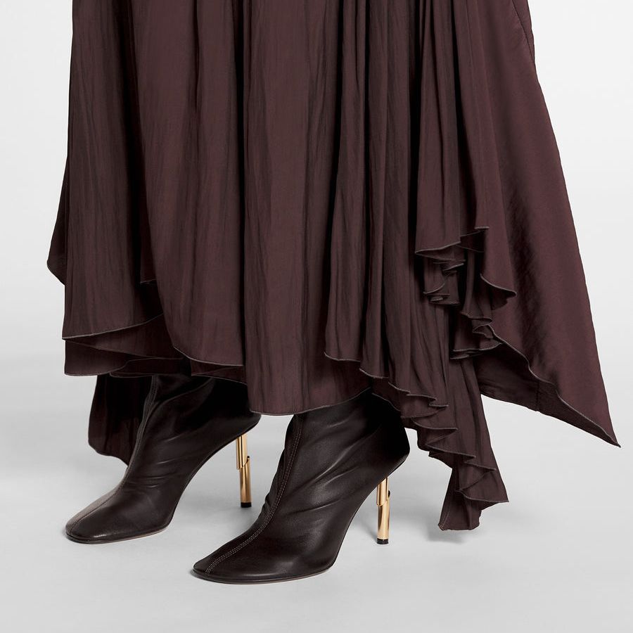 (W) Lanvin Leather Pointed Toe Zip Booties 'Black' 圖 4