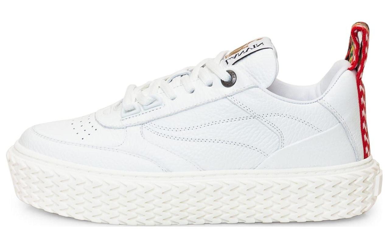 (Women) Lanvin Leather Round-Toe Lace-Up 'Fashion Sneaker White' FW-SKLK03-ADRI-P2300