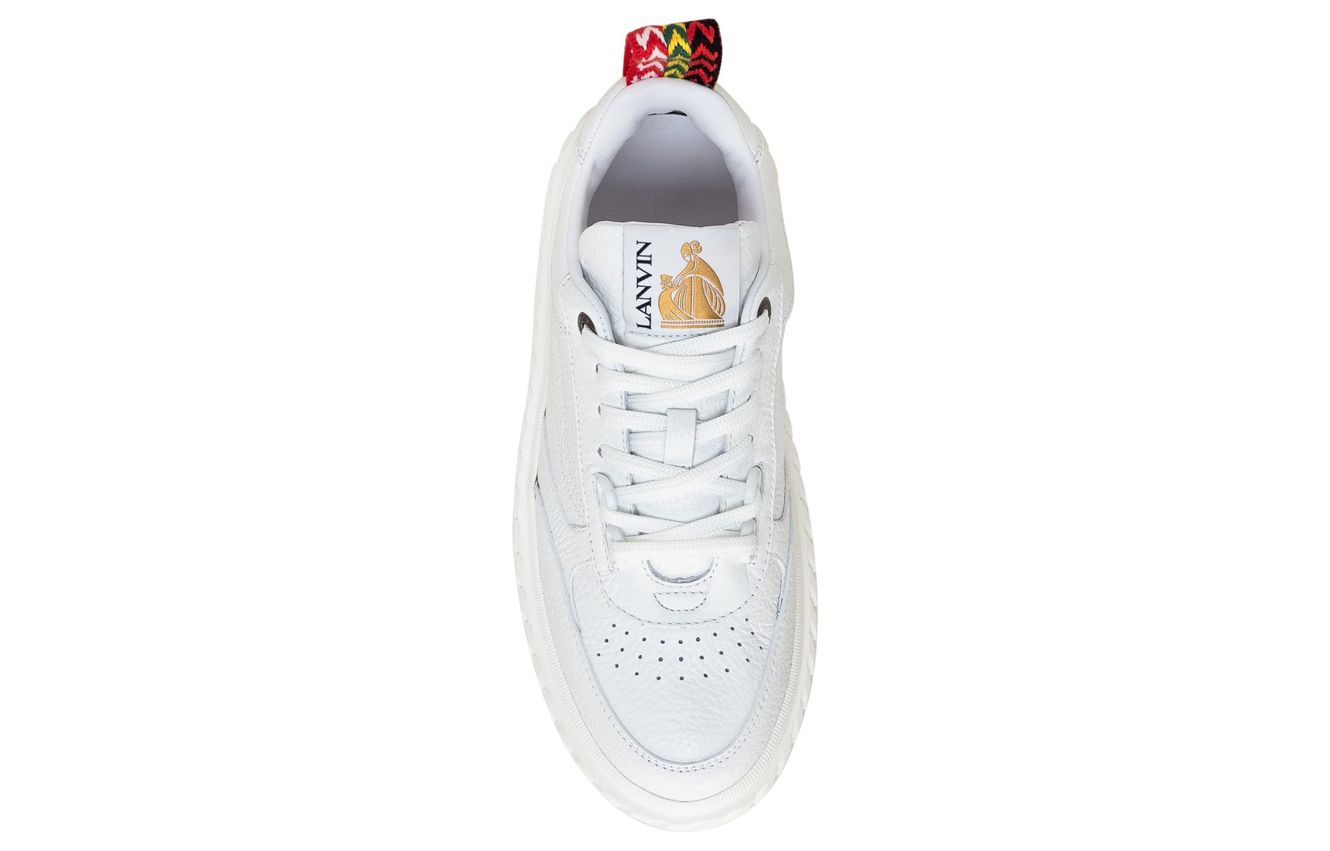 Lookbook (W) 兰文白色圆头系带皮革时尚运动鞋 FW-SKLK03-ADRI-P2300