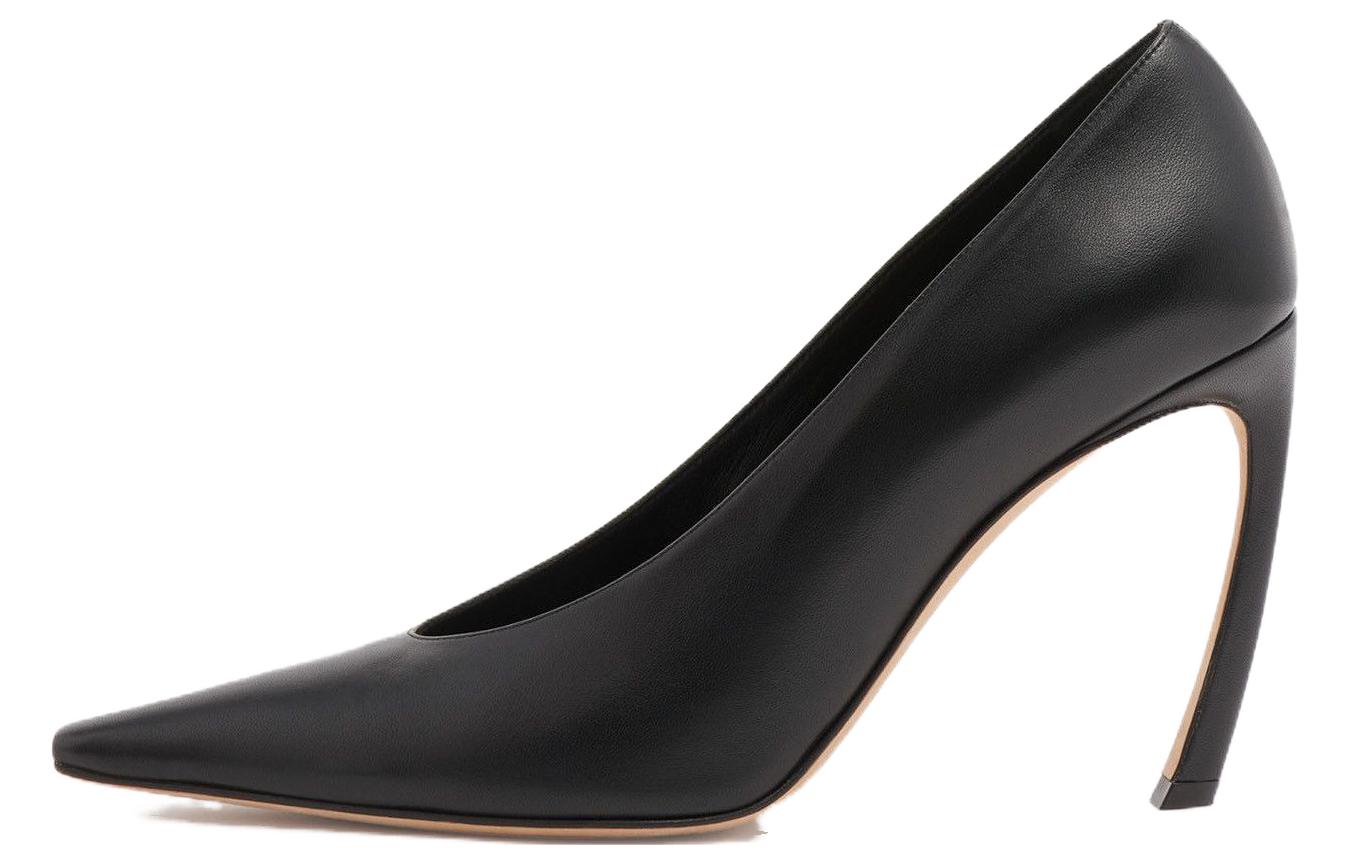 (Women) Lanvin Leather Slip-On 'Fashion Comfort Stiletto Black' FW-PUSP00-NAPA-P2310