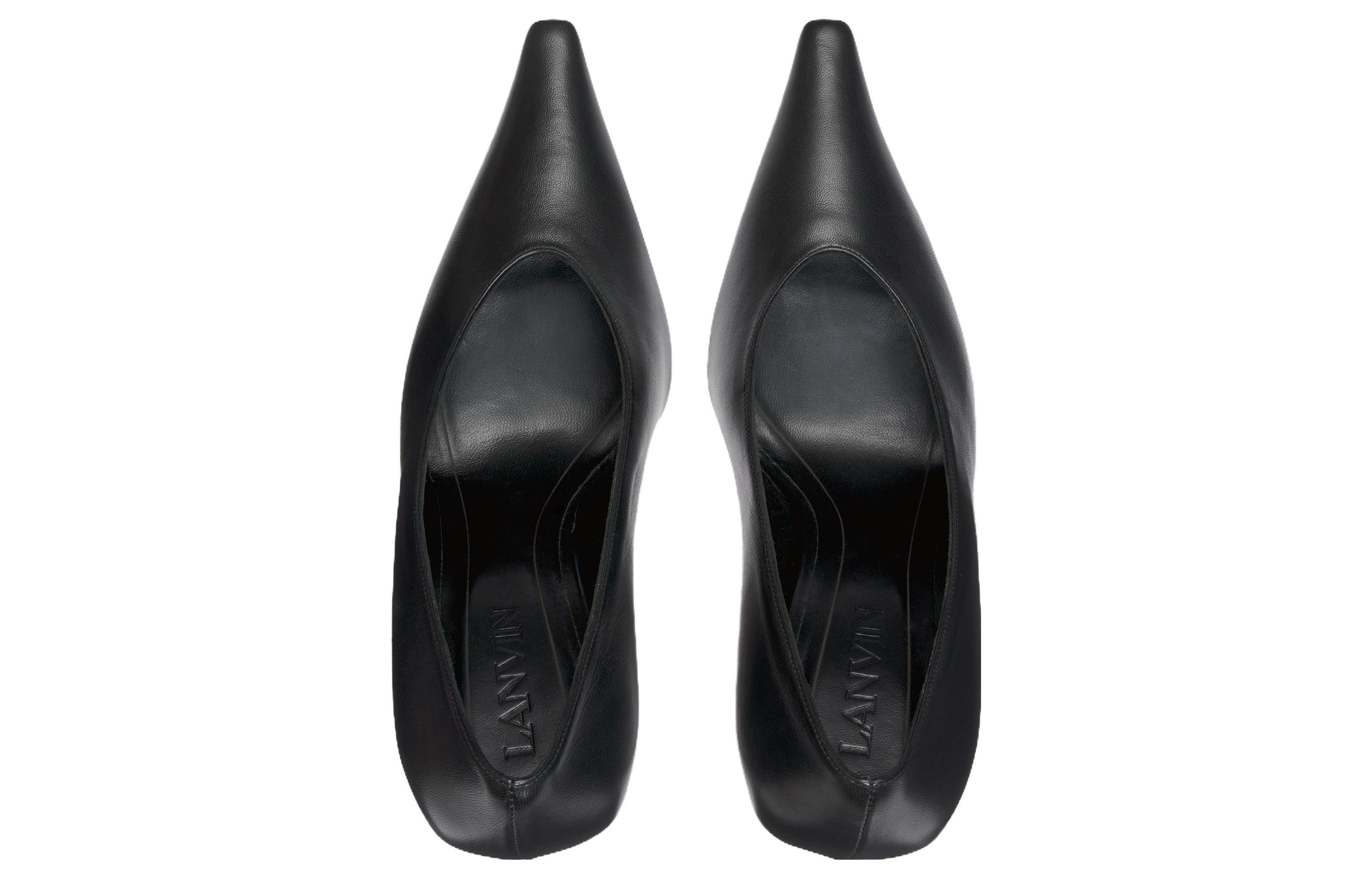 Lookbook (W) Lanvin Slip-On Kulit 'Stiletto Hitam Nyaman & Modis' FW-PUSP00-NAPA-P2310