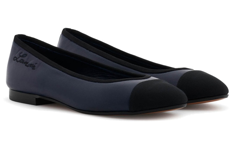 Order (Women) Lanvin Leather Slip-On 'Navy Ballet' FW-BAAB00-NAGR-A2229