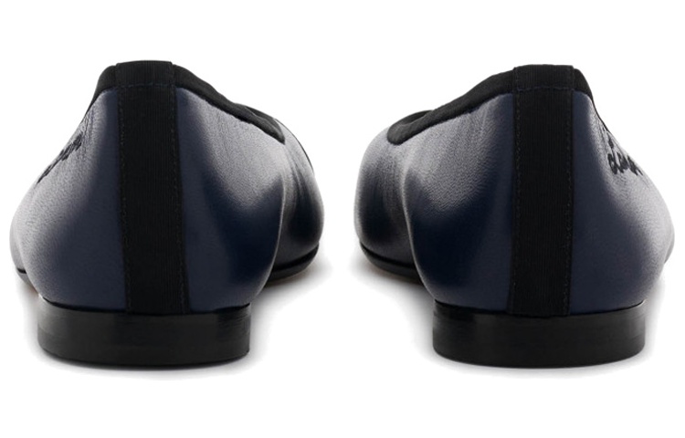 Shop (Women) Lanvin Leather Slip-On 'Navy Ballet' FW-BAAB00-NAGR-A2229