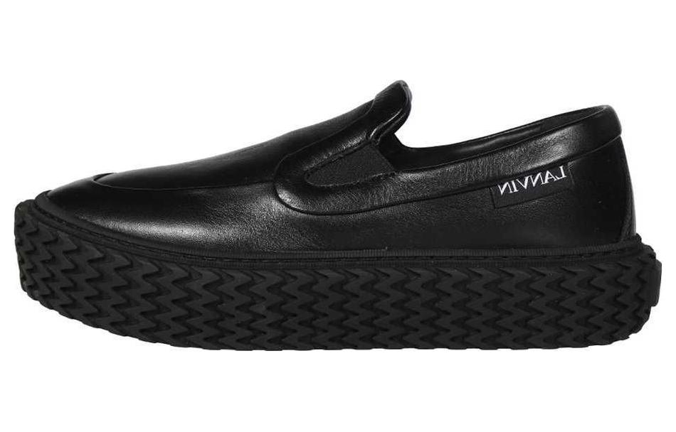 (Women) Lanvin Leather Slip-On Low Top 'Black' FW-SKLK02-NAPA-P2310