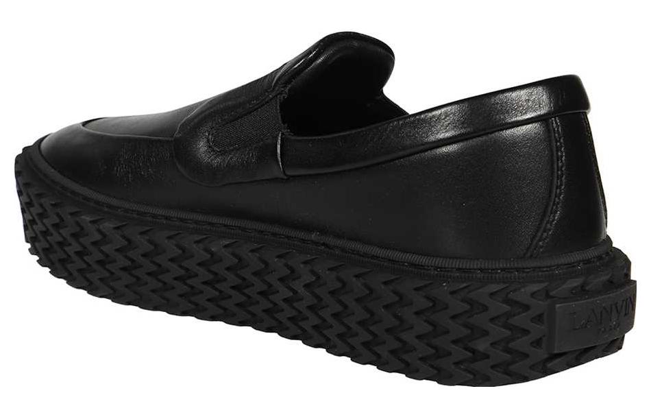 Lookbook (W) Lanvin 黑色皮革低帮一脚蹬休闲鞋 FW-SKLK02-NAPA-P2310