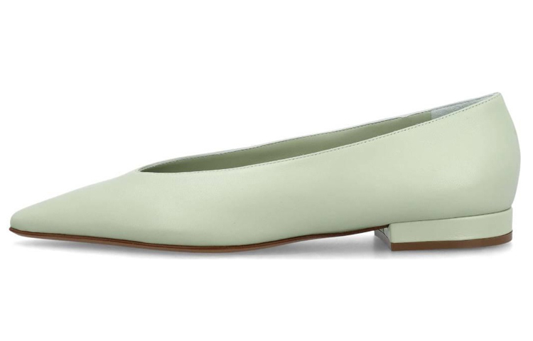 (Women) Lanvin Leather Square Toe Slip-On 'Green' FW-BASB00-NAPA-401