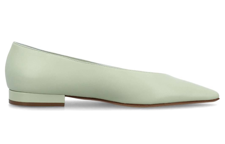 Order (W) 浪凡 绿色方头皮革便鞋 FW-BASB00-NAPA-401