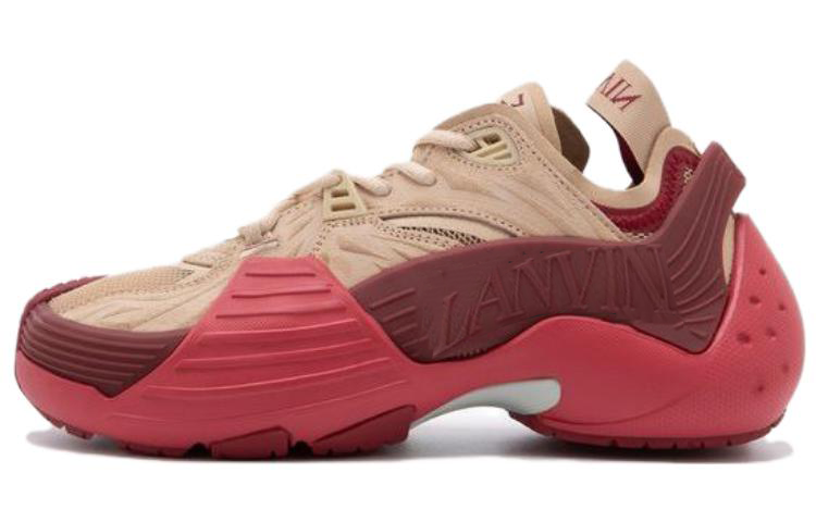 (W) Lanvin Low-Top Bungee Lace-Up 'Light Yellow Grey'