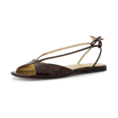 (W) Lanvin RITA 'Dark Brown Leather Sandal'