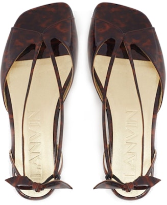 (Women) Lanvin RITA 'Dark Brown Leather Sandal' FW-SAGS06-TORT-E21614 Shop (Women) Lanvin RITA 'Dark Brown Leather Sandal' FW-SAGS06-TORT-E21614