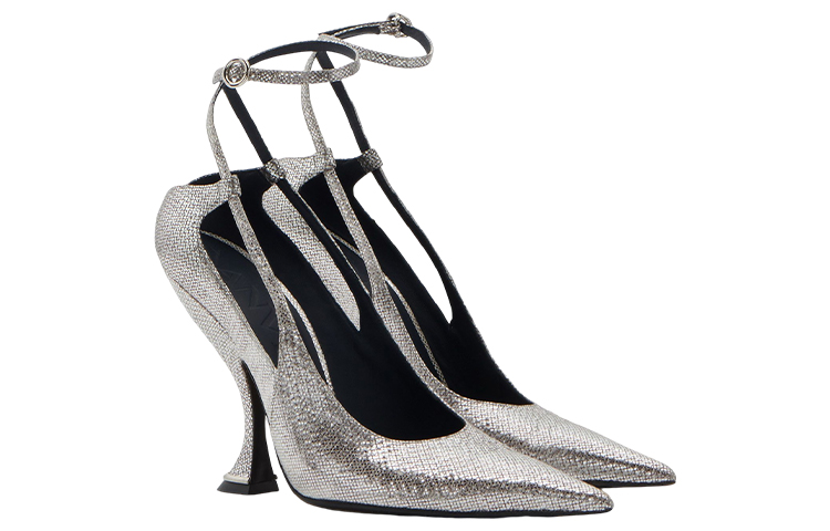 (W) Lanvin Rita 'Silver Leather Pointed Heels' 圖 2