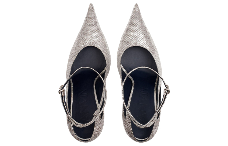 (W) Lanvin Rita 'Silver Leather Pointed Heels' 圖 3