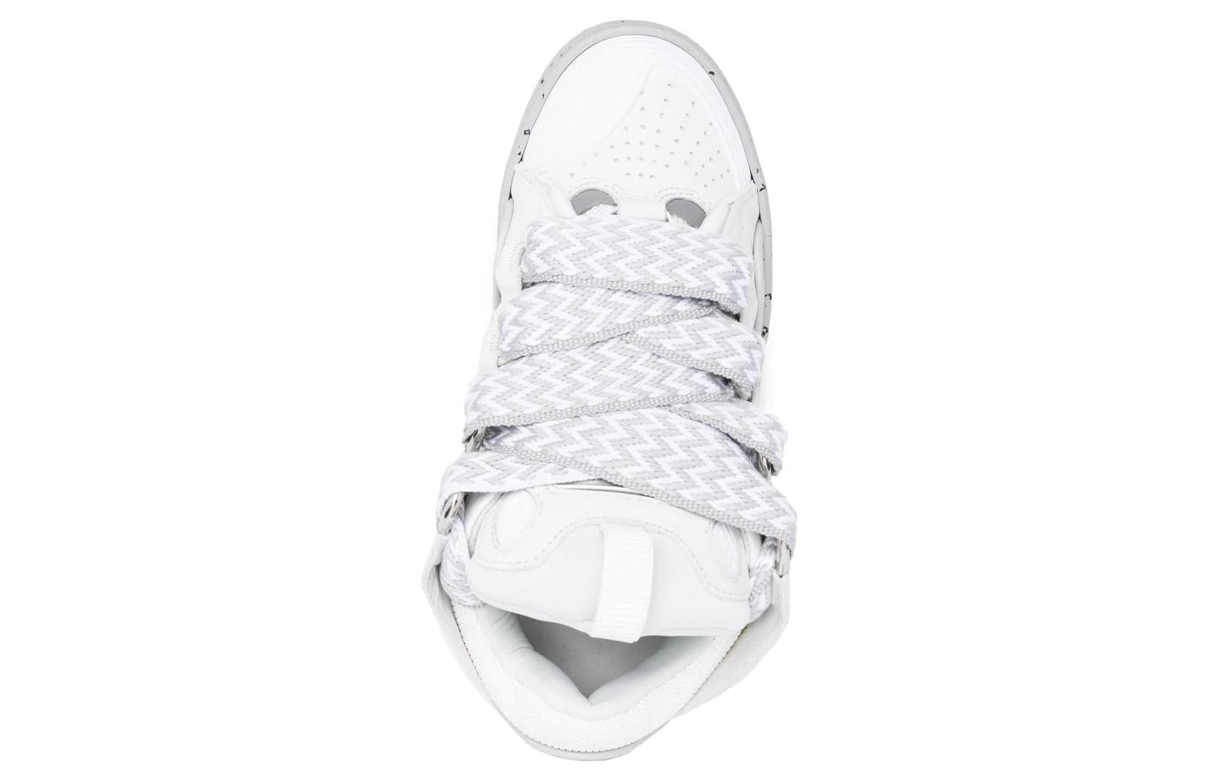Order (W) Lanvin Rondneus Veterschoenen Low Top ''Wit'' FWSKDK02DOTSP231300