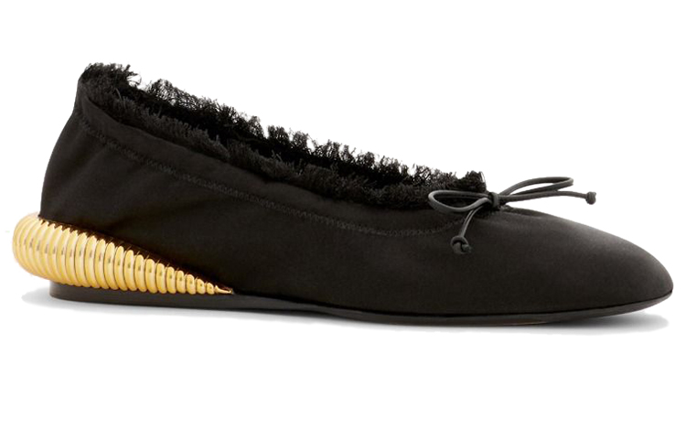 (W) Lanvin Satin Flat 'Black' 圖 2