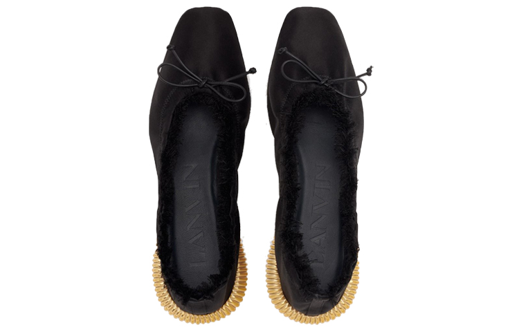 (W) Lanvin Satin Flat 'Black' 圖 5