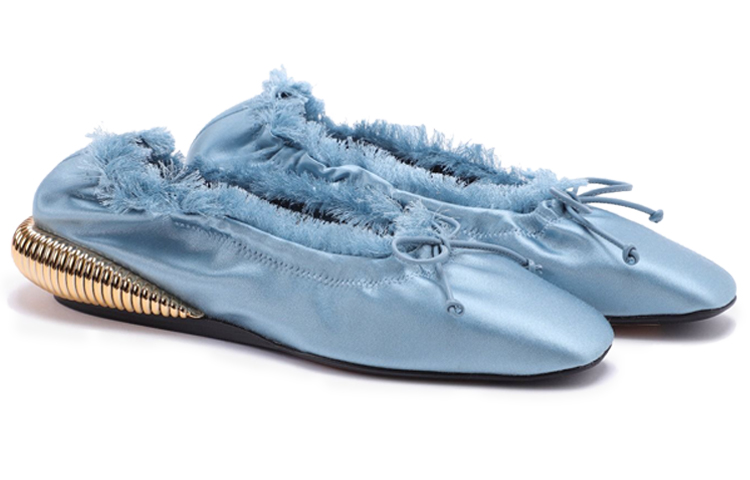 (W) Lanvin Satin Flats 'Denim Blue' 圖 4