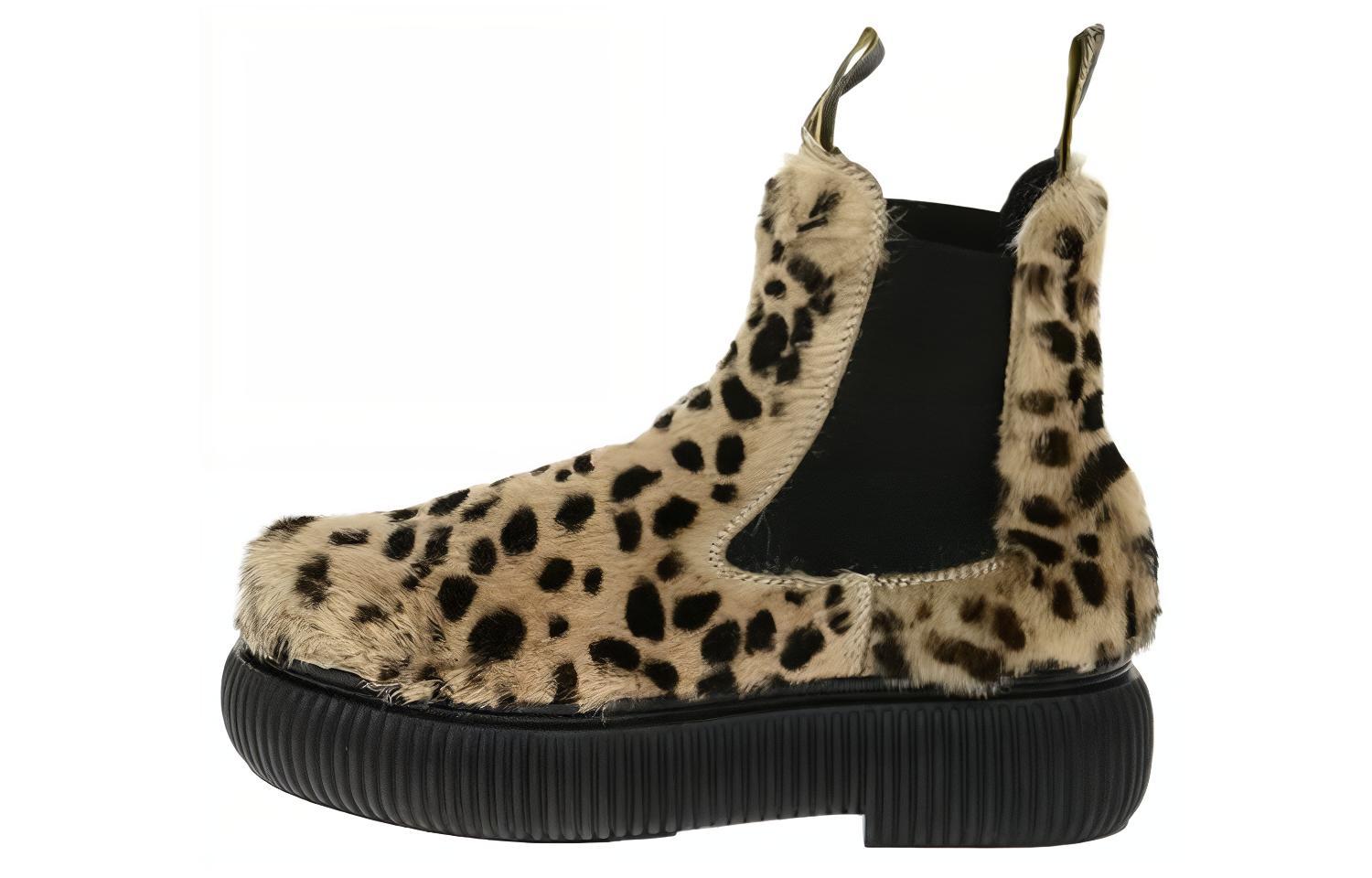 (W) Lanvin Shearling Slip-On Booties 'Leopard Print'
