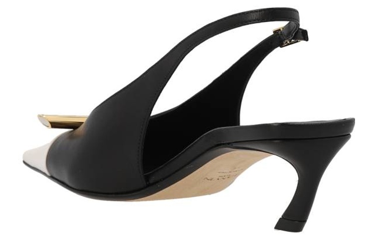 Lookbook (W) Stiletto Lanvin de Piel de Oveja con Hebilla 'Moda Negra' FW-PUSP08-NAPA-P23B104