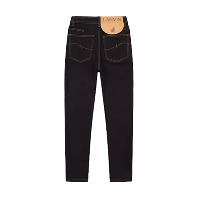 (Women) Lanvin Solid Straight-Leg Jeans Black RW-TR0014-D010-H21