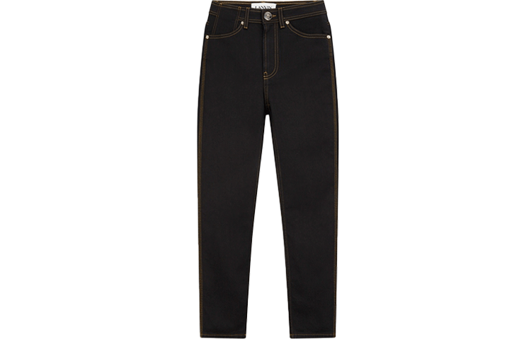 Lookbook (W) Lanvin Jeans Hitam Solid Straight-Leg. RW-TR0014-D010-H21