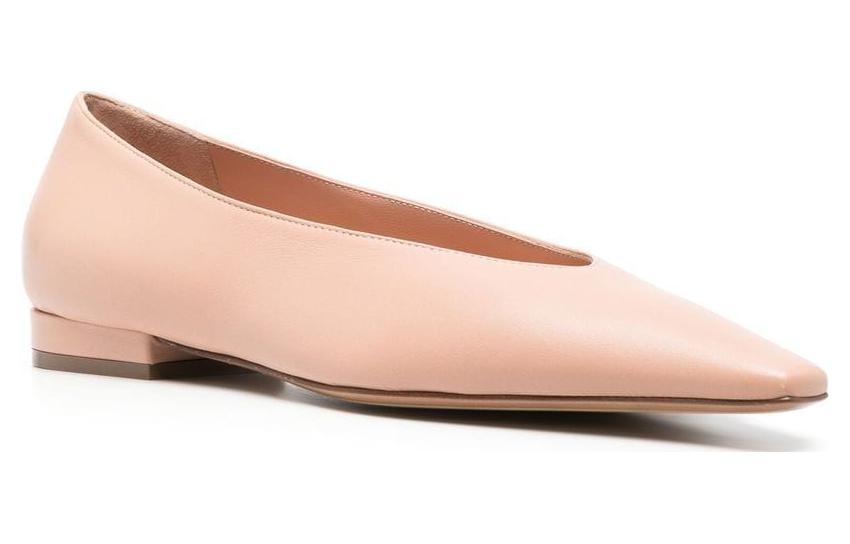 Order (W) Lanvin Sepatu Slip-On Hidup Jari Kotak 'Pink' FW-BASB00-NAPA-P23962
