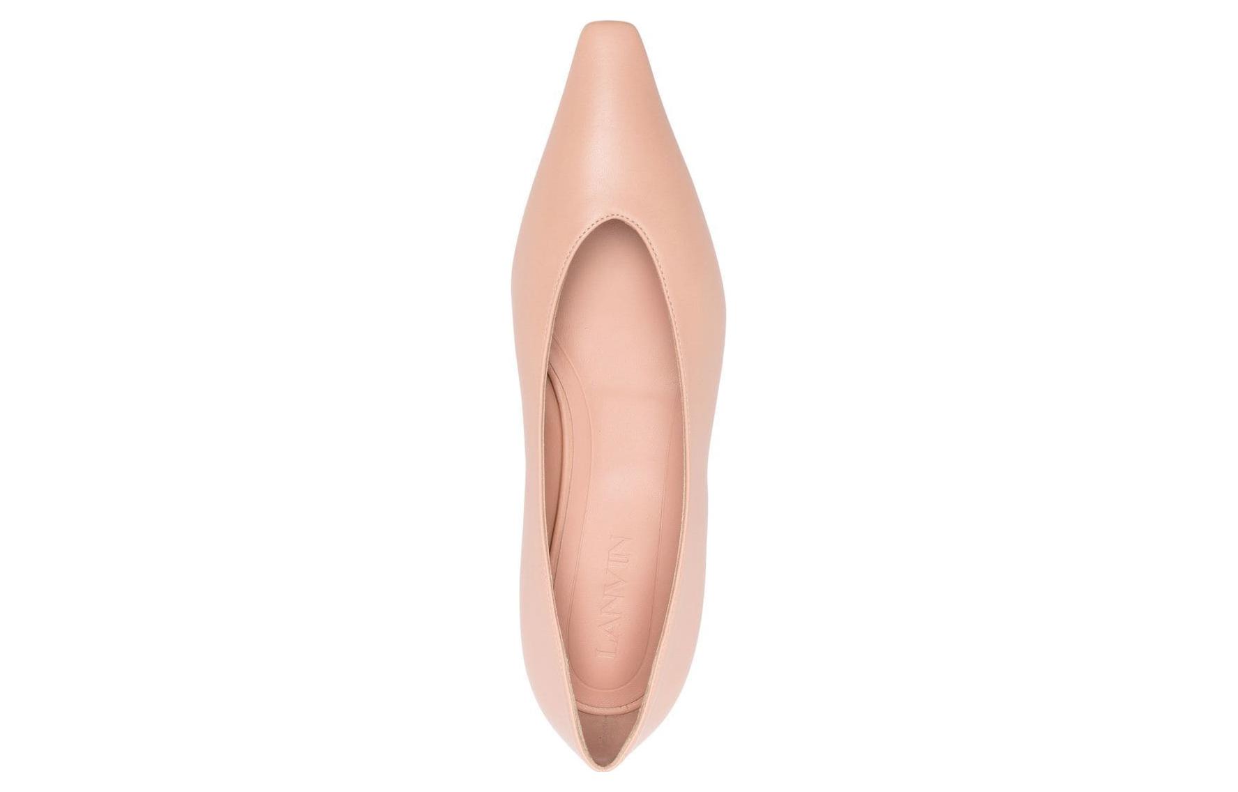Shop (W) Lanvin Sepatu Slip-On Hidup Jari Kotak 'Pink' FW-BASB00-NAPA-P23962