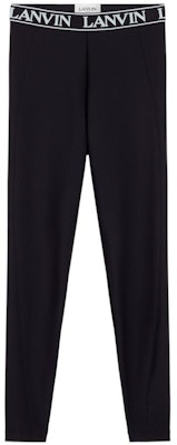 (W) Lanvin SS22 Leggings Negros con Logo en la Cintura. RW-TR0033-JW01-E2210 Order (W) Lanvin SS22 Leggings Negros con Logo en la Cintura. RW-TR0033-JW01-E2210