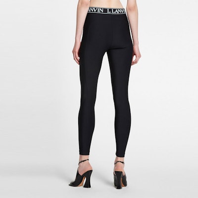 (W) Lanvin SS22 Leggings Negros con Logo en la Cintura. RW-TR0033-JW01-E2210 Shop (W) Lanvin SS22 Leggings Negros con Logo en la Cintura. RW-TR0033-JW01-E2210