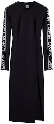 (W) Lanvin SS22 Vestido Negro de Manga Larga con Logo RW-DR0052-JW01-E2210 Order (W) Lanvin SS22 Vestido Negro de Manga Larga con Logo RW-DR0052-JW01-E2210
