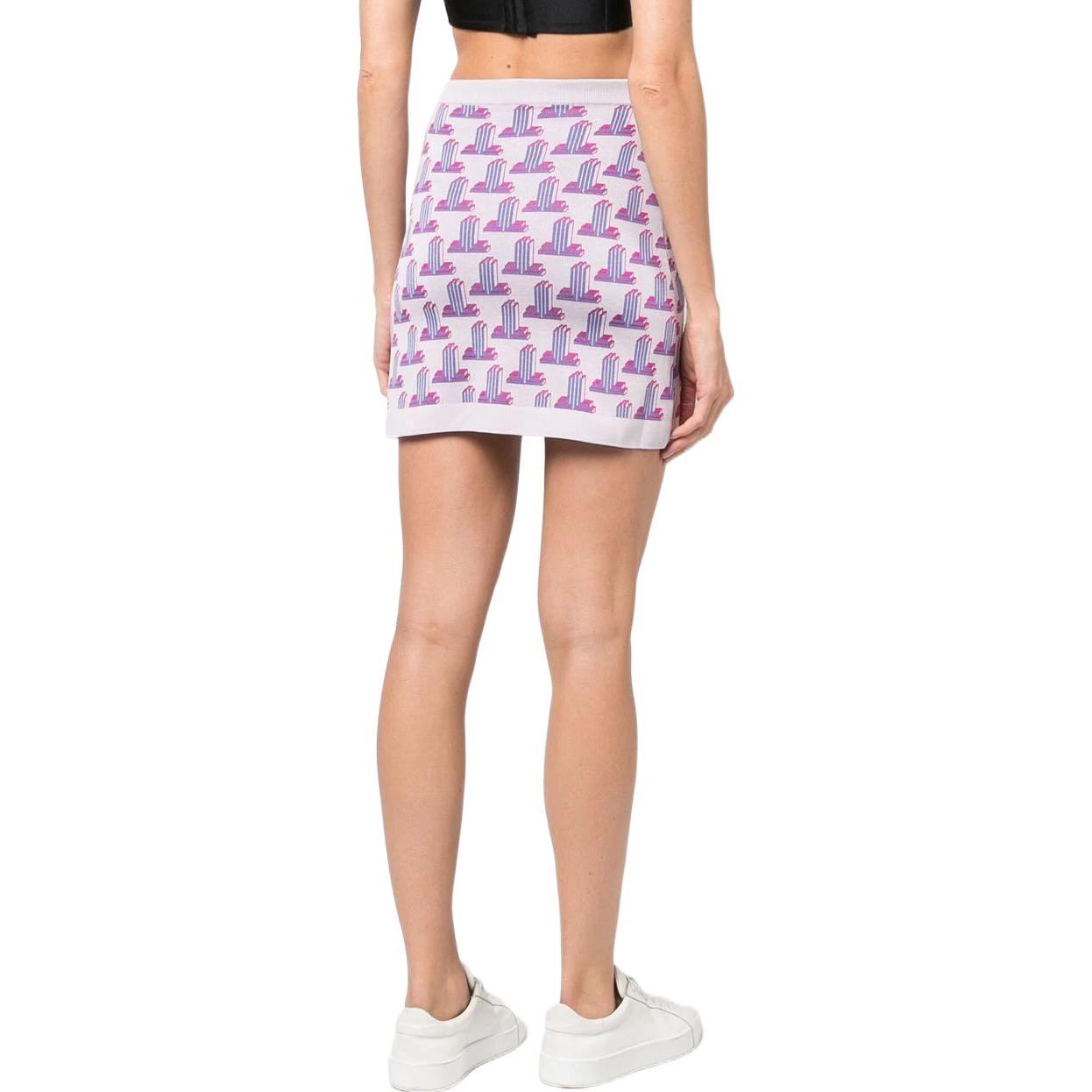 Shop (W) Lanvin SS22 Rok Mini Motif Geometris Rok Santai. RW-ST0042-K005-P2207