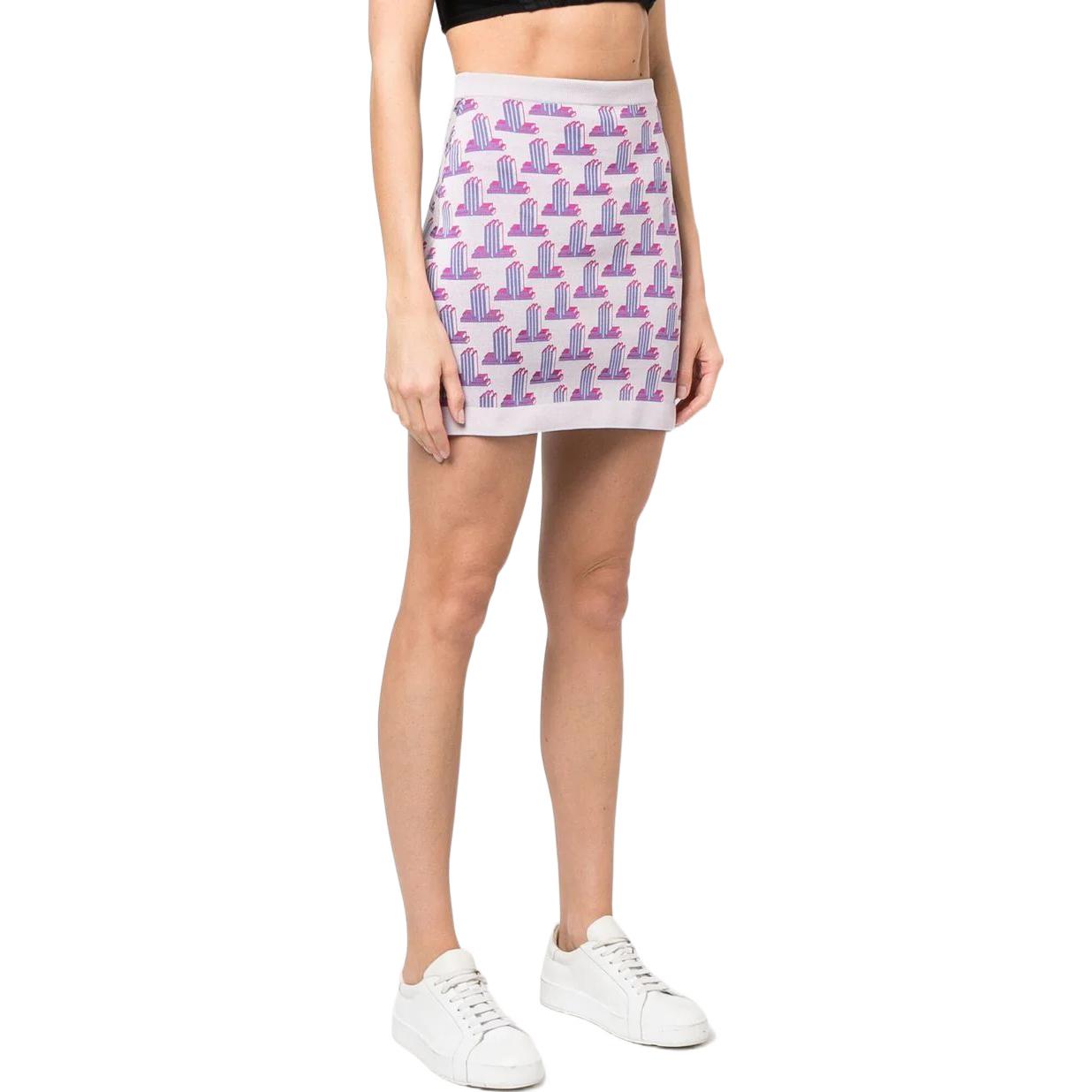 Purchase (W) Lanvin SS22 Rok Mini Motif Geometris Rok Santai. RW-ST0042-K005-P2207