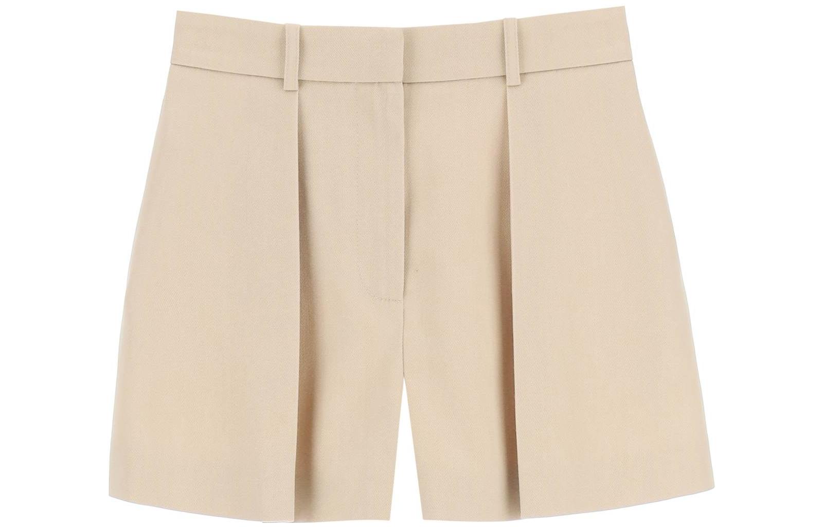 Order (W) Lanvin SS22 高腰百褶休閒短褲 卡其色 RW-TR0015-4969-P2207