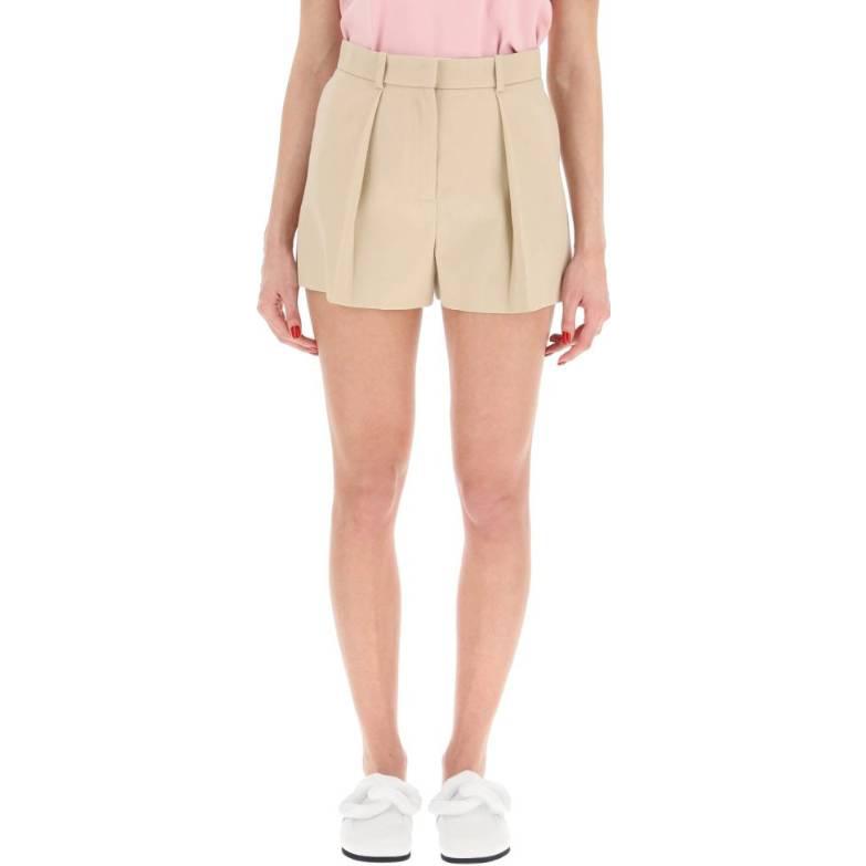 Lookbook (W) Lanvin SS22 高腰百褶休閒短褲 卡其色 RW-TR0015-4969-P2207