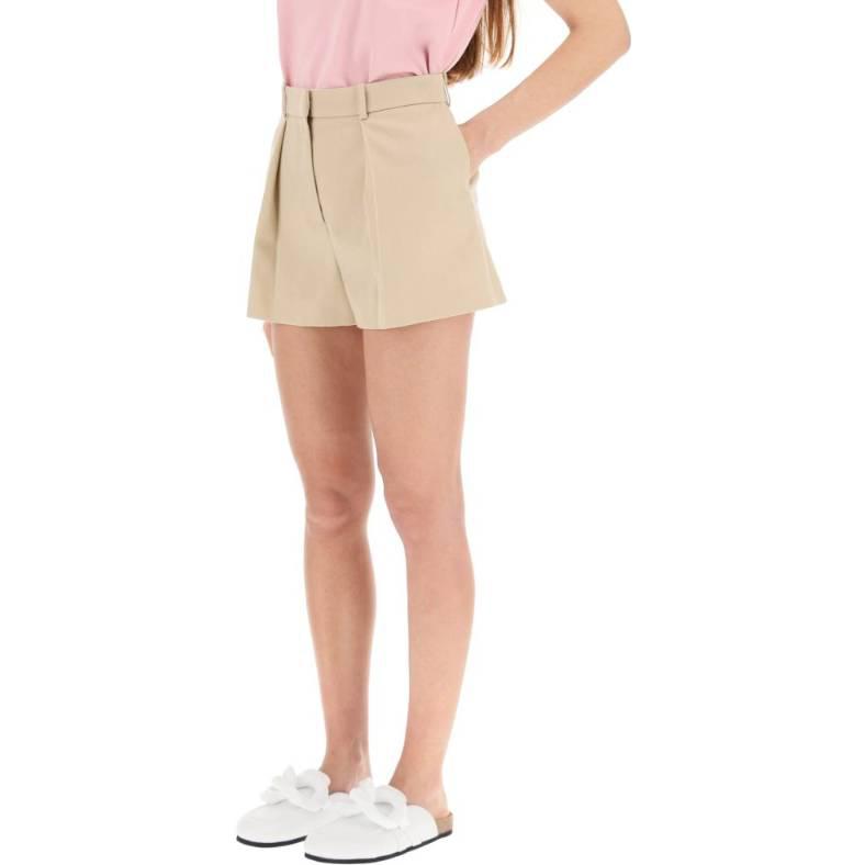 Purchase (W) Lanvin SS22 高腰百褶休閒短褲 卡其色 RW-TR0015-4969-P2207