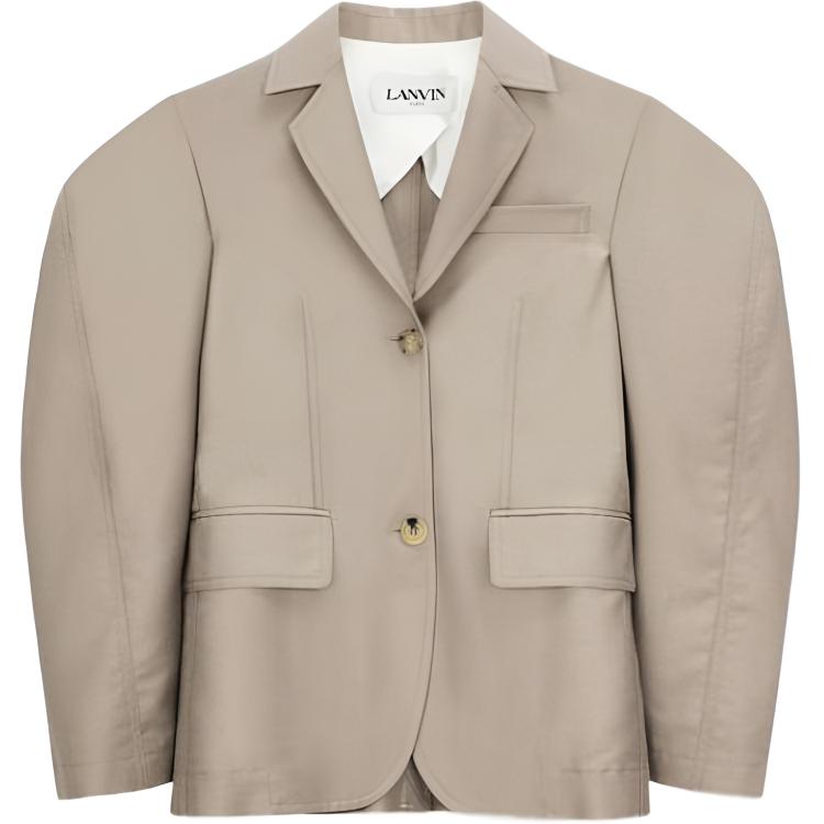 (Women) Lanvin SS22  Solid Color Casual Blazer Jacket. RW-JA734U-4197-E20081