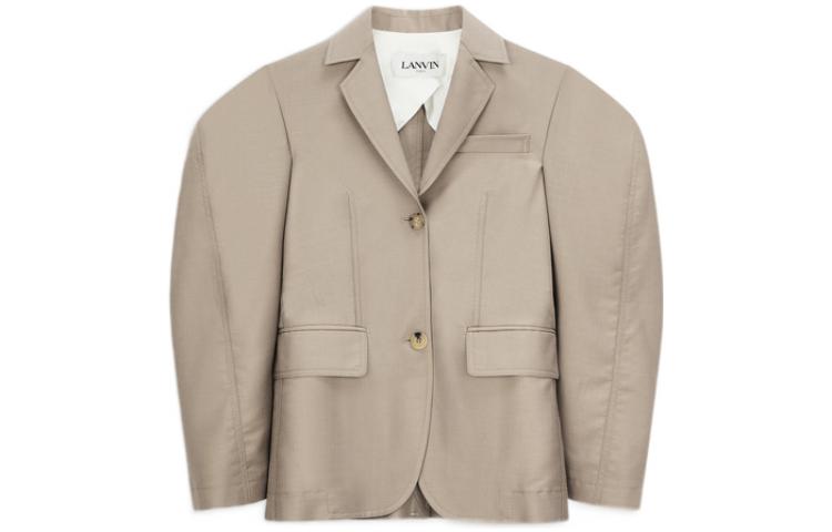 Order (W) Lanvin SS22 Chaqueta Blazer Casual de Color Sólido. RW-JA734U-4197-E20081