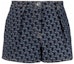 Buy (W) Lanvin SS22 Shorts Denim Mini Azules con Logo Columna Estampado Total. RW-TR0115-D041-P22-29