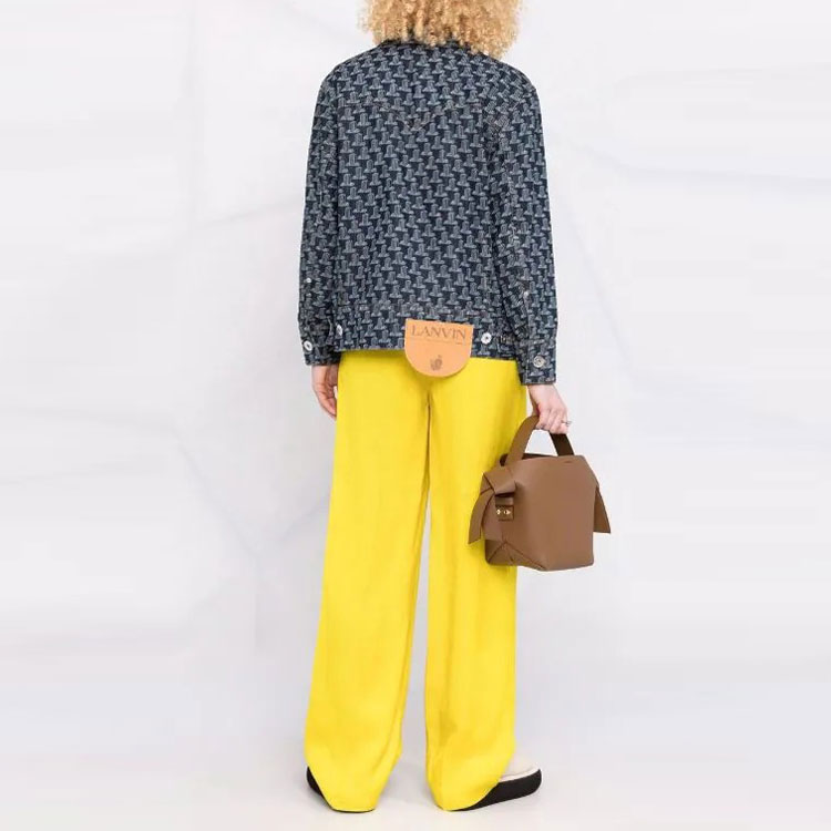 Shop (W) Chaqueta Vaquera Gris Azul Lanvin SS22 con Logo Clásico. RW-JA0092-D041-P2229