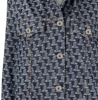 (W) Chaqueta Vaquera Gris Azul Lanvin SS22 con Logo Clásico. RW-JA0092-D041-P2229 Sizing (W) Chaqueta Vaquera Gris Azul Lanvin SS22 con Logo Clásico. RW-JA0092-D041-P2229