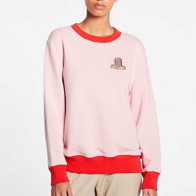 (W) ランバン SS22 レディース ピンク柄クルーネックスウェットシャツ RW-SS9006-J186-P22 Lookbook (W) ランバン SS22 レディース ピンク柄クルーネックスウェットシャツ RW-SS9006-J186-P22