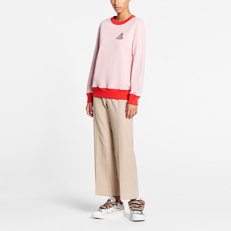 Purchase (W) ランバン SS22 レディース ピンク柄クルーネックスウェットシャツ RW-SS9006-J186-P22