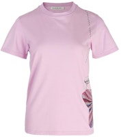 (Women) Lanvin SS22 Side Print Cotton Crewneck Pink T-Shirt for Women. RWTS0042-J249E22 (Women) Lanvin SS22 Side Print Cotton Crewneck Pink T-Shirt for Women. RWTS0042-J249E22