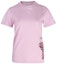 Order (W) Lanvin SS22 Kaos Wanita Pink Crewneck dengan Cetak Samping. RWTS0042-J249E22
